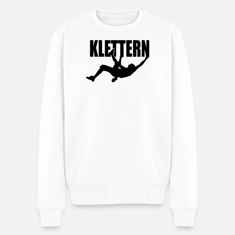 Klettern - Männer Premium Bio Pullover - Weiß