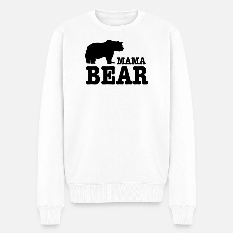 mama bear - Pull Premium bio Homme - blanc