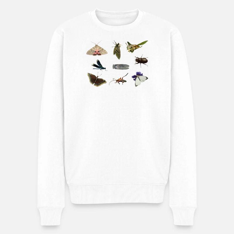Insekten - Männer Premium Bio Pullover - Weiß