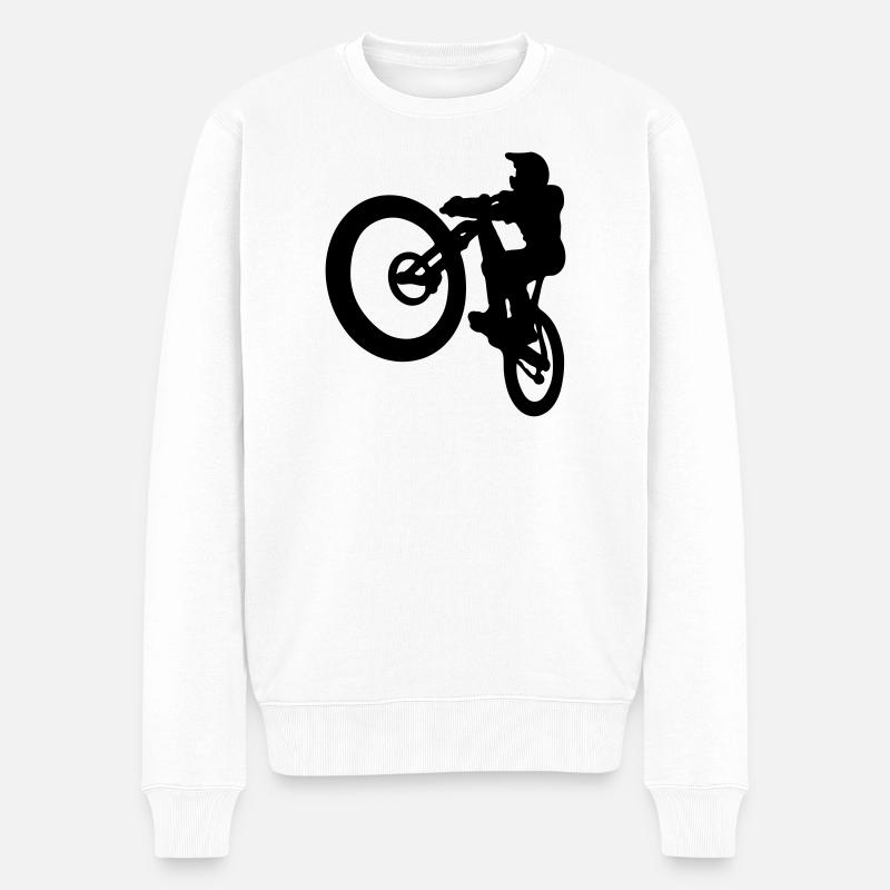 MTB jump - Männer Premium Bio Pullover - Weiß