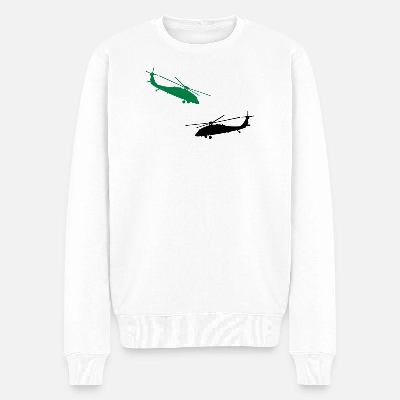 hélicoptère - Pull Premium bio Homme - blanc