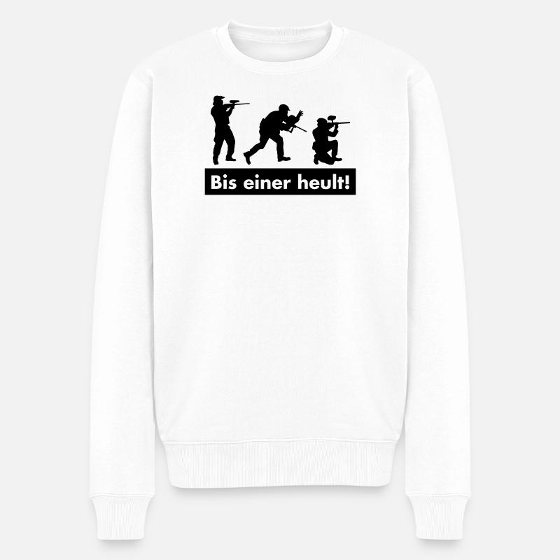 paintball - Männer Premium Bio Pullover - Weiß