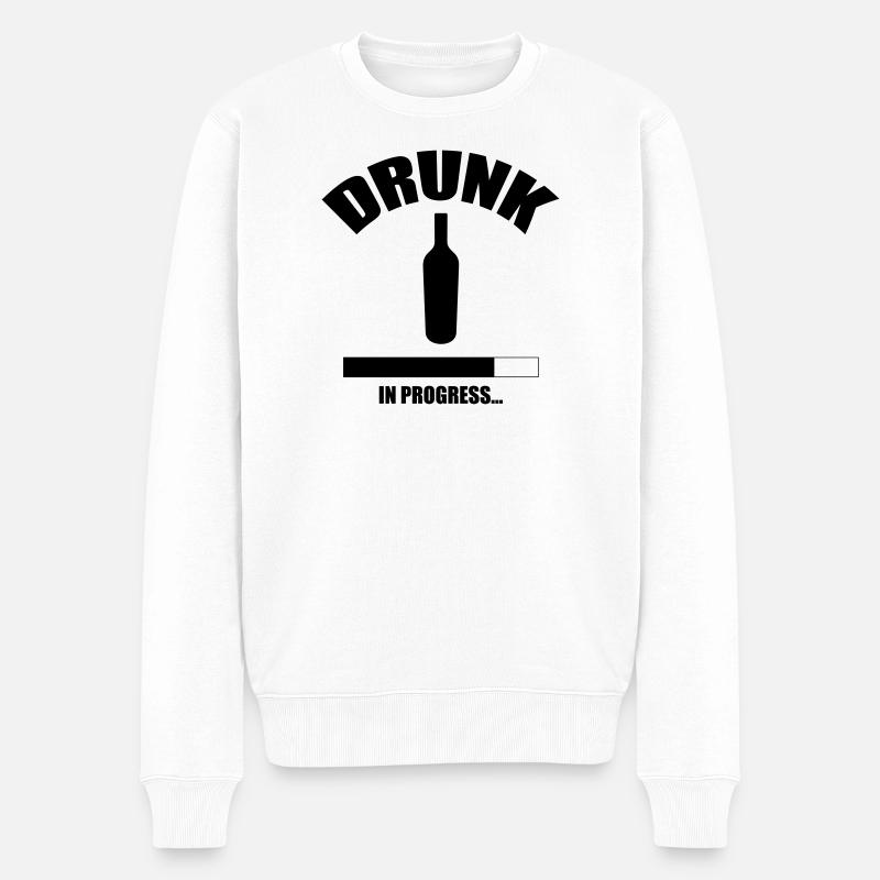 Drunk in progress... - Pull Premium bio Homme - blanc