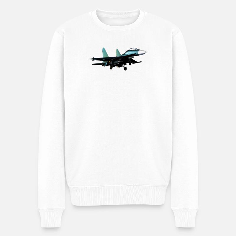 Su-27 - Männer Premium Bio Pullover - Weiß
