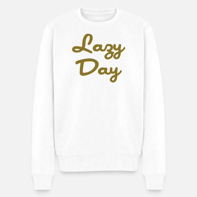 Lazy Day - Männer Premium Bio Pullover - Weiß