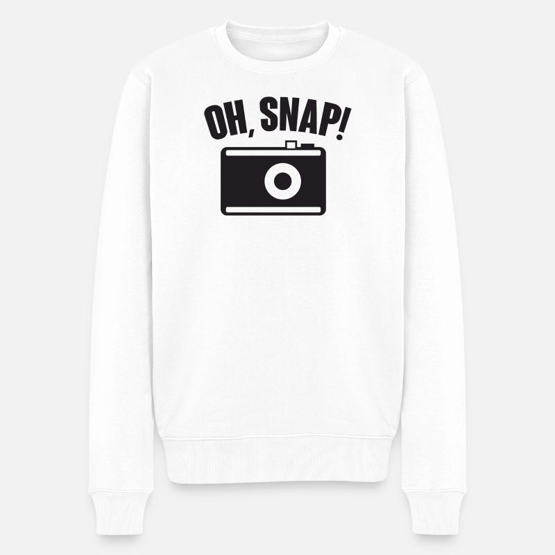 Oh, Snap! - Fotografie - Männer Premium Bio Pullover - Weiß