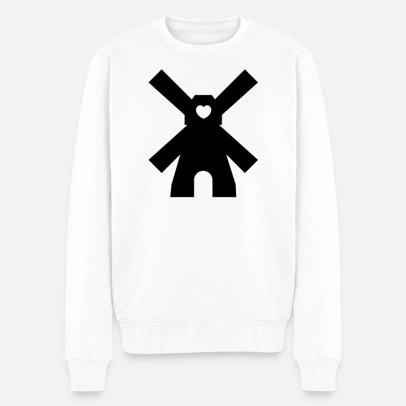 moulin à vent - Pull Premium bio Homme - blanc