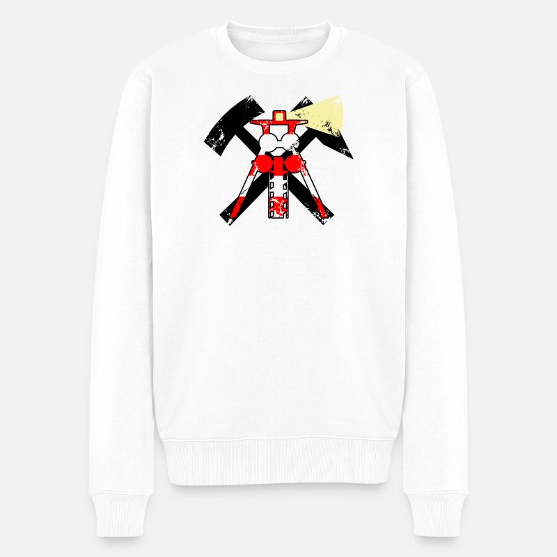 PHARE FER À LATTRES - Pull Premium bio Homme - blanc