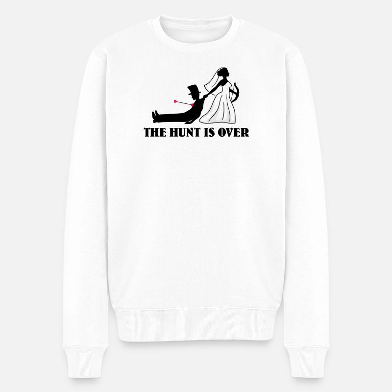 Fête de mariage poule fête amusement - Pull Premium bio Homme - blanc