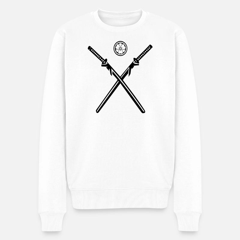 Iaito + Mon - Männer Premium Bio Pullover - Weiß