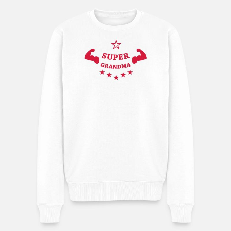 Super Grandma - Männer Premium Bio Pullover - Weiß