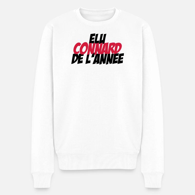 Elu Connard de l'année ! - Pull Premium bio Homme - blanc