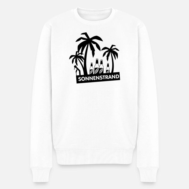 Malle,mallorca,party,goldstrand,2014,urlaub,saufen - Männer Premium Bio Pullover - Weiß