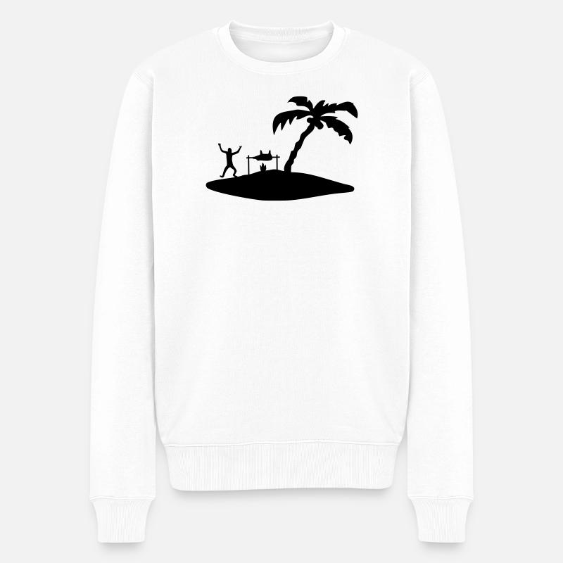 barbecue - Pull Premium bio Homme - blanc