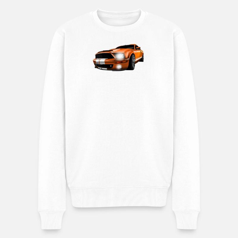 sport car - Männer Premium Bio Pullover - Weiß