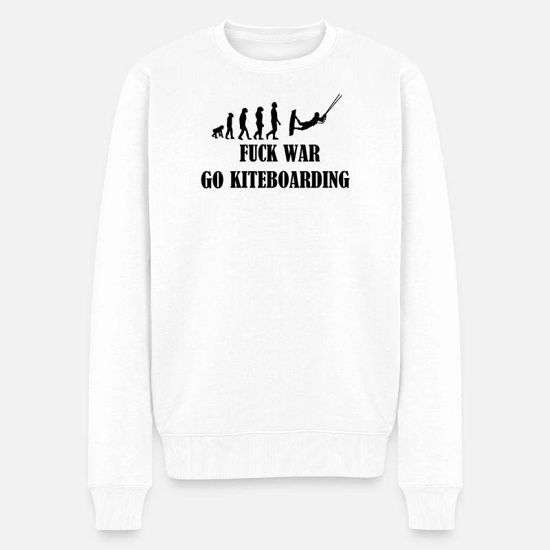 Kiteboard,Kiteboarder,Kiteboarding,Mer,Conseil - Pull Premium bio Homme - blanc
