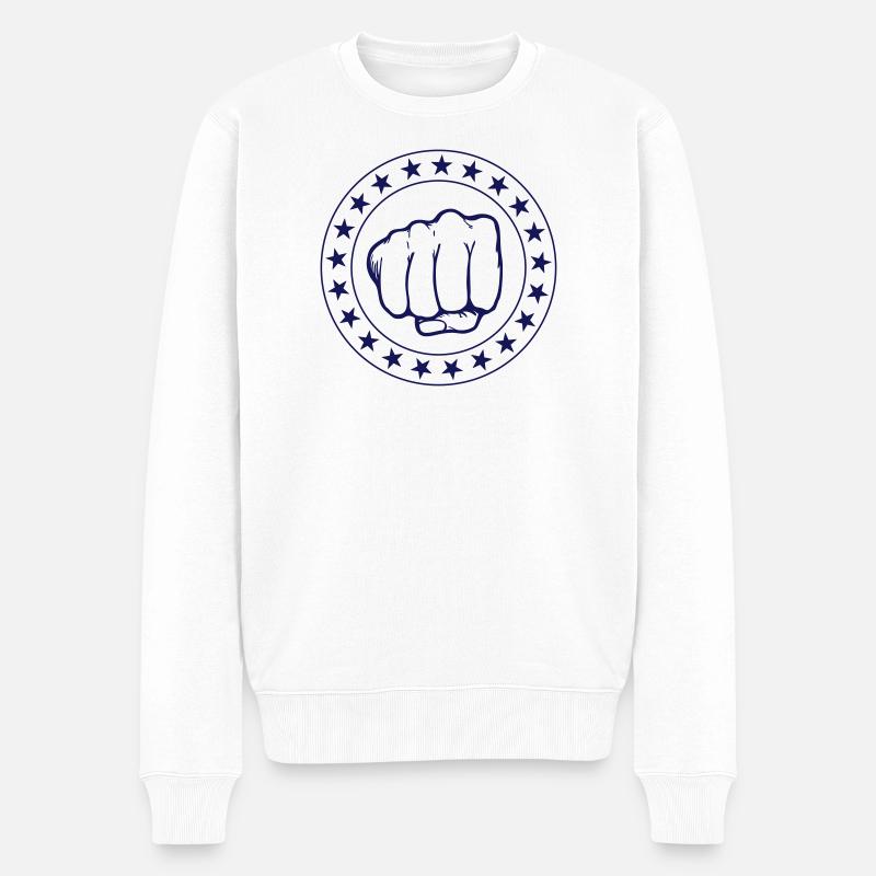 Boxing - Männer Premium Bio Pullover - Weiß