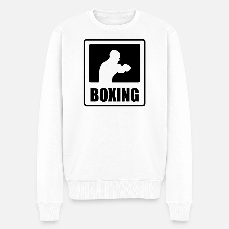 Boxing - Männer Premium Bio Pullover - Weiß