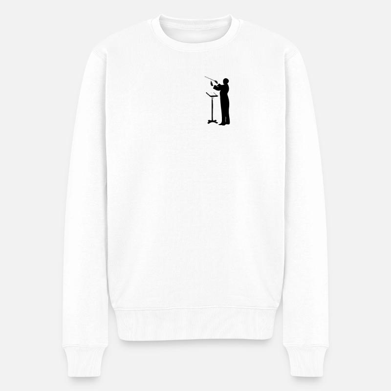 Dirigent - Männer Premium Bio Pullover - Weiß