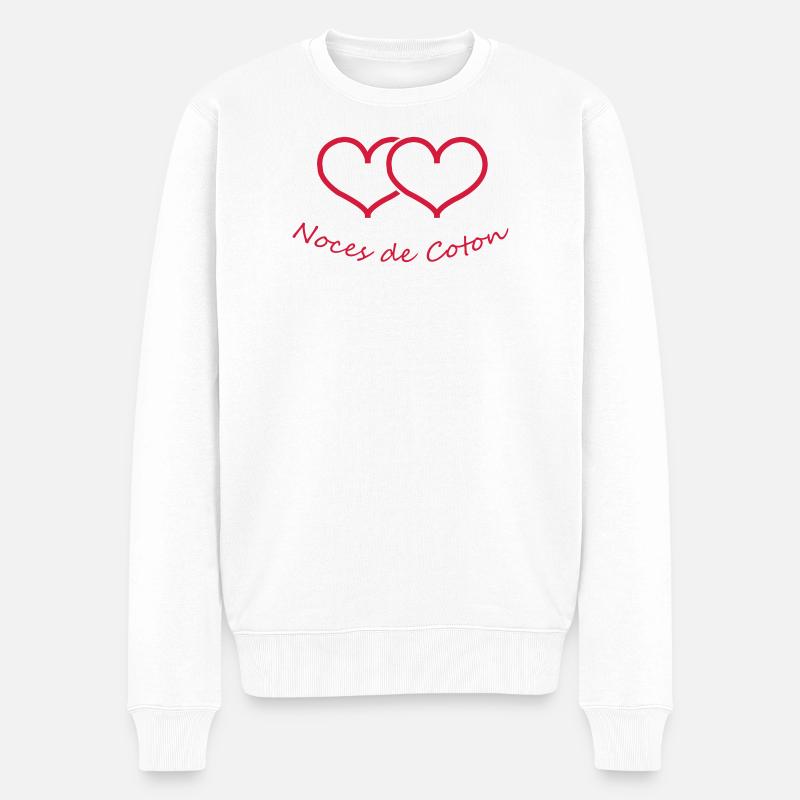 Noces de Coton - Pull Premium bio Homme - blanc