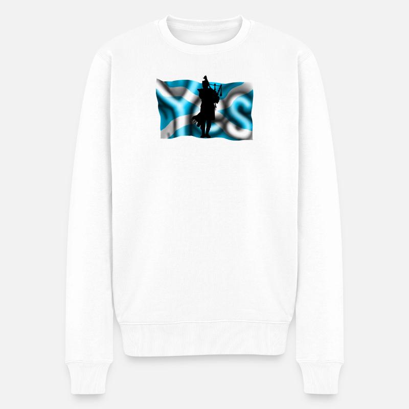 Scotland yes - Männer Premium Bio Pullover - Weiß