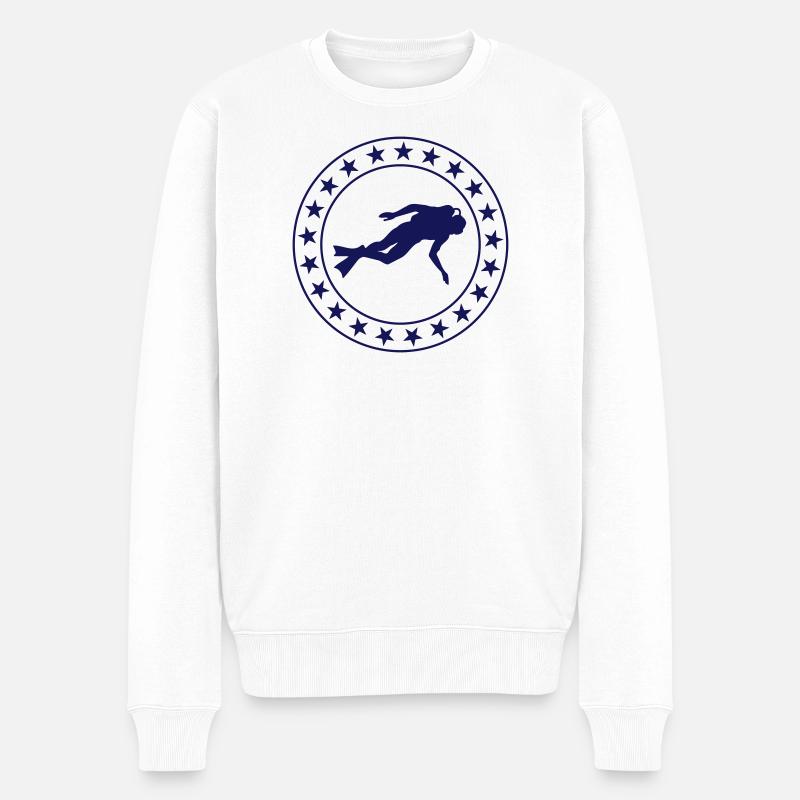 Diving - Pull Premium bio Homme - blanc