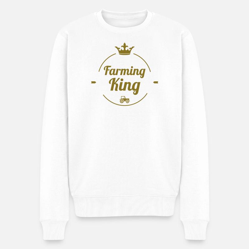 Farming King - Pull Premium bio Homme - blanc