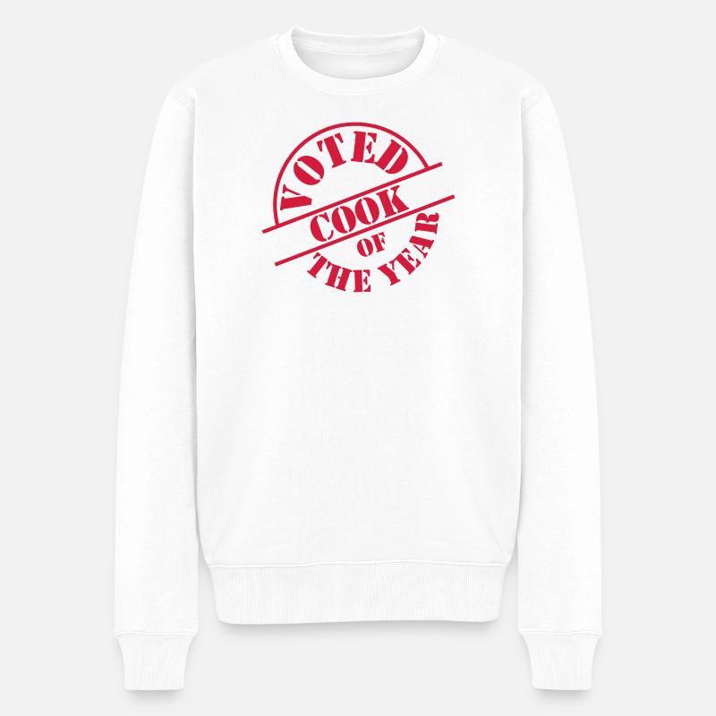 Cook of the year ! - Männer Premium Bio Pullover - Weiß