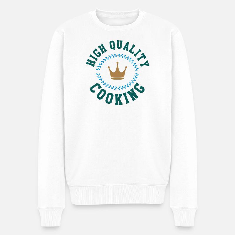 Cooking - Männer Premium Bio Pullover - Weiß