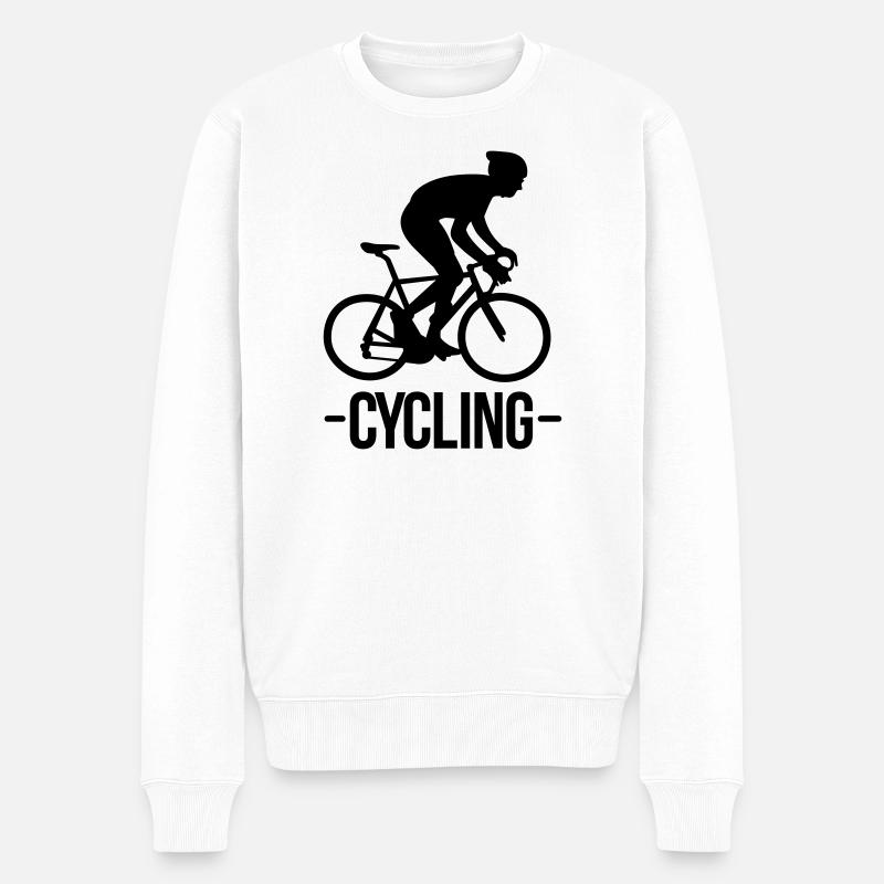 Radfahren - Männer Premium Bio Pullover - Weiß
