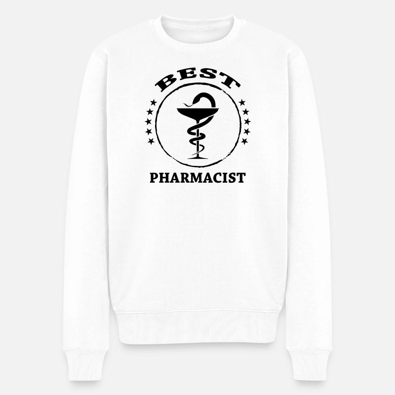 Best Pharmacist - Männer Premium Bio Pullover - Weiß