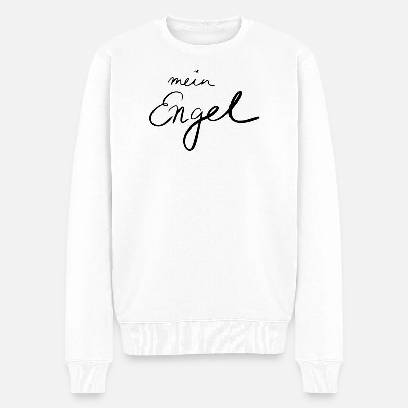 mein Engel - Männer Premium Bio Pullover - Weiß