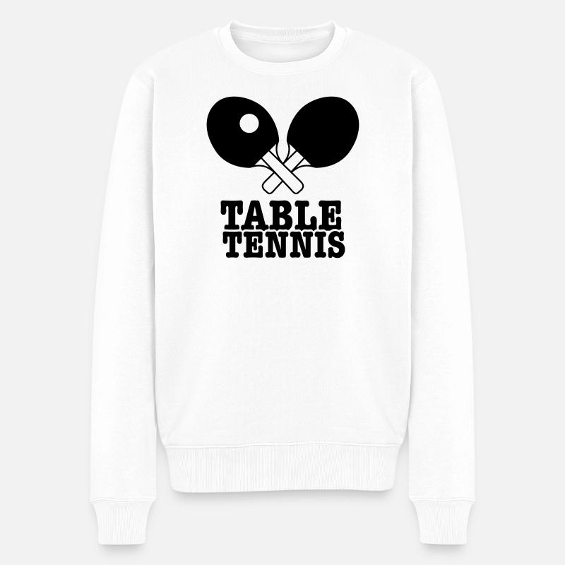 tennis de table - Pull Premium bio Homme - blanc