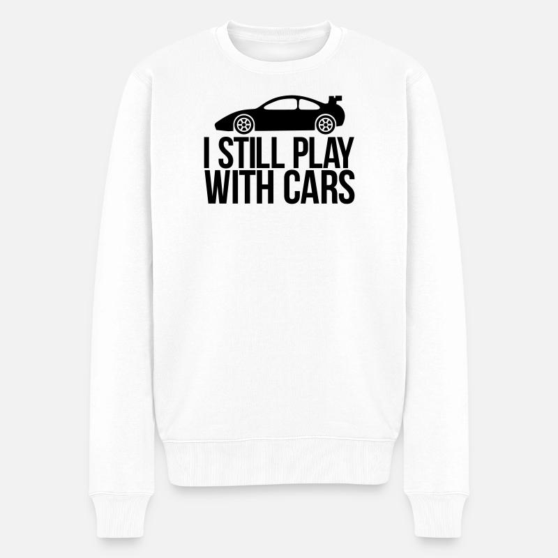 auto - Männer Premium Bio Pullover - Weiß