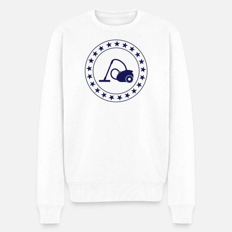 Cleaning / Reinigung / Ménage - Männer Premium Bio Pullover - Weiß