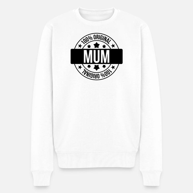 Mum - Männer Premium Bio Pullover - Weiß