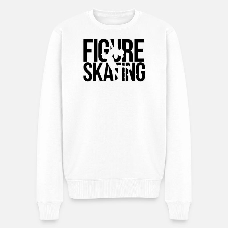 Eiskunstlauf - Männer Premium Bio Pullover - Weiß