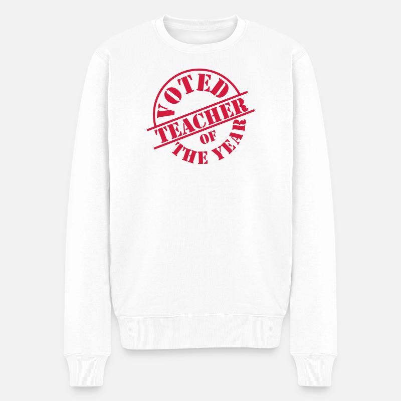 Teacher - Männer Premium Bio Pullover - Weiß