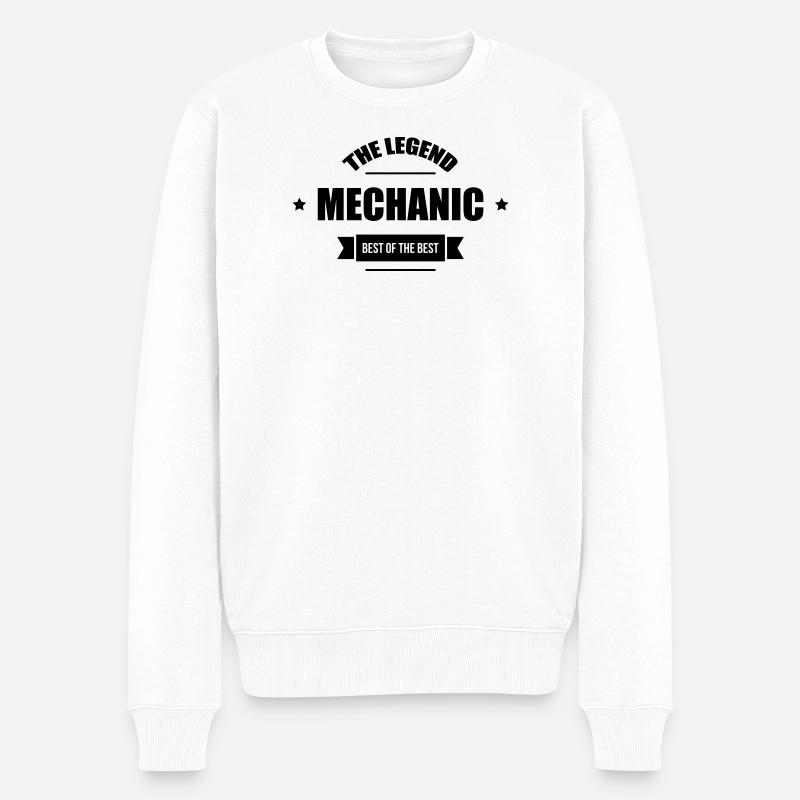Mechanic - Männer Premium Bio Pullover - Weiß