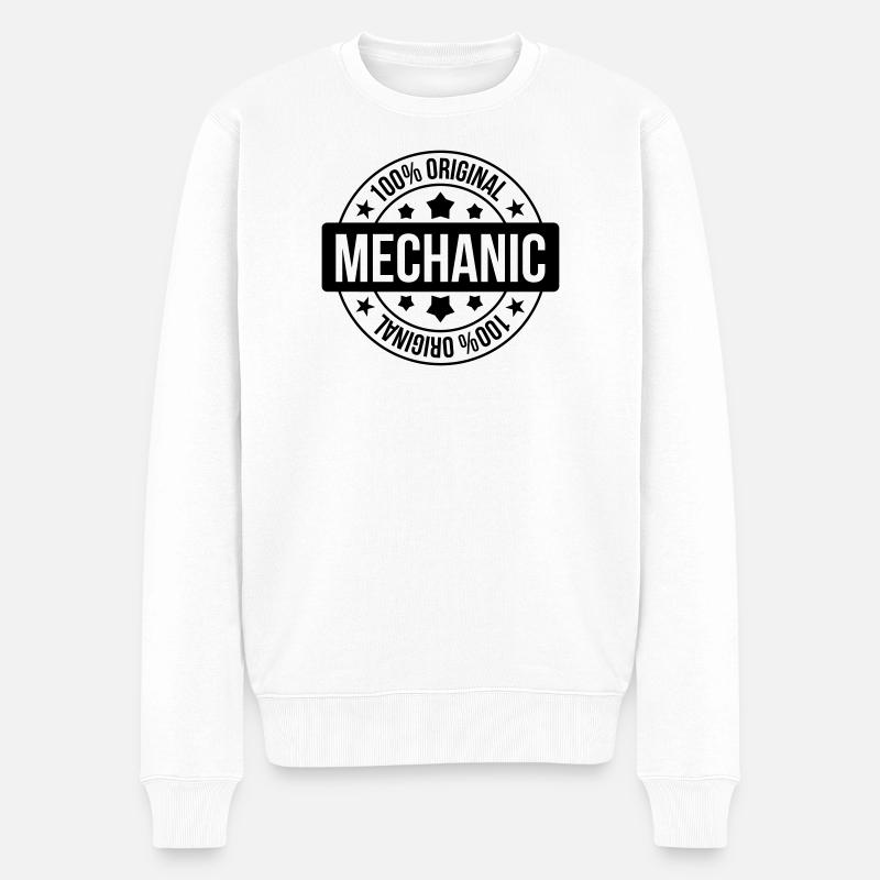 Mechanic ! - Pull Premium bio Homme - blanc