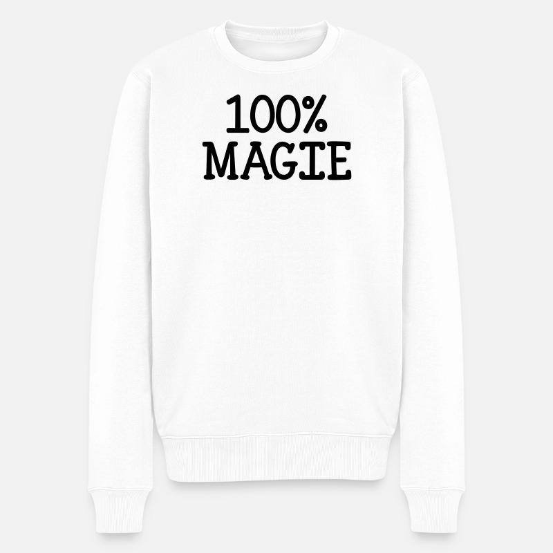 100% Magie - Pull Premium bio Homme - blanc