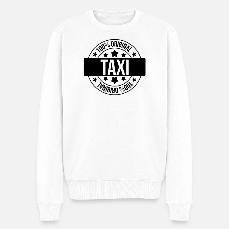 Taxi - Männer Premium Bio Pullover - Weiß