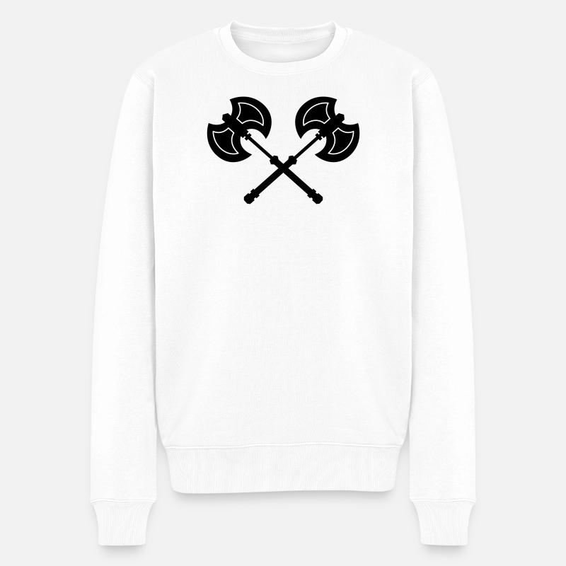 hache - Pull Premium bio Homme - blanc