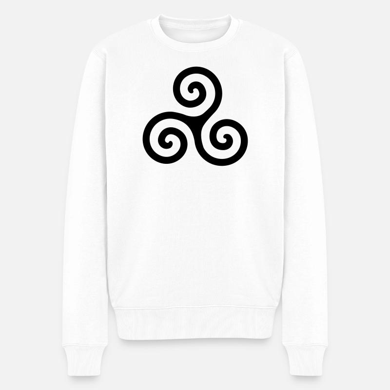 spirale - Pull Premium bio Homme - blanc