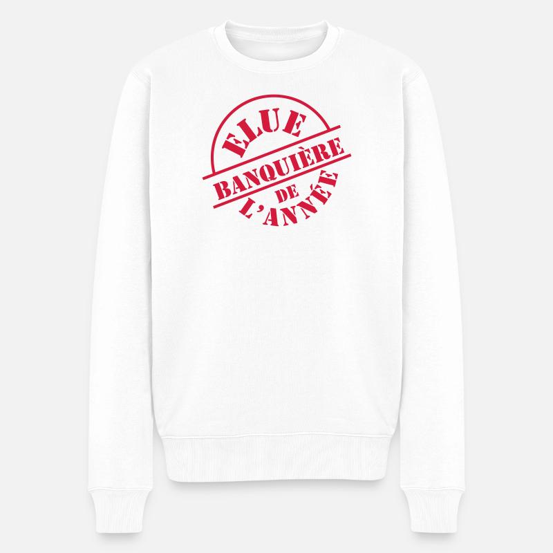 Banquière - Pull Premium bio Homme - blanc