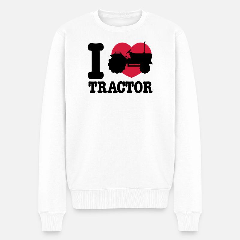 tractor - Männer Premium Bio Pullover - Weiß