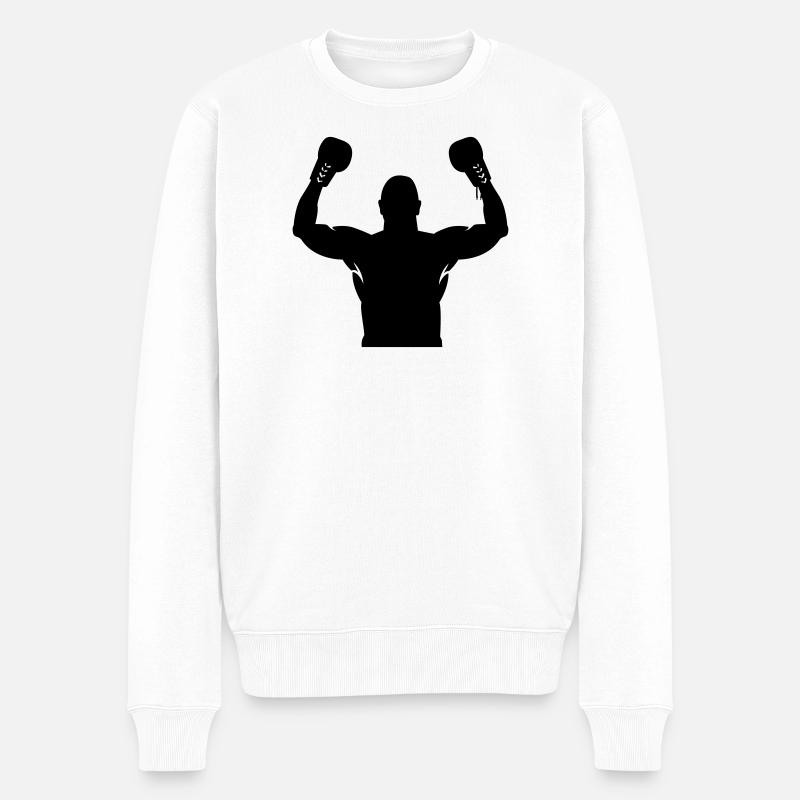 Boxen - Männer Premium Bio Pullover - Weiß