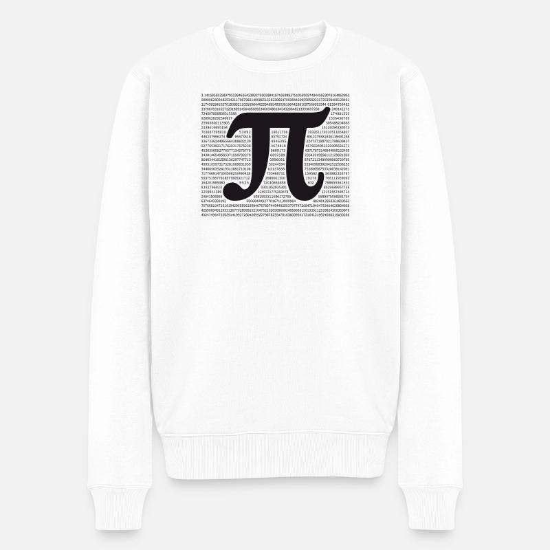 Pi als vollständige Zahl - Männer Premium Bio Pullover - Weiß