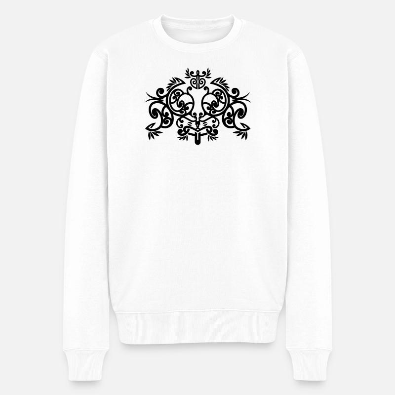 maori - Männer Premium Bio Pullover - Weiß