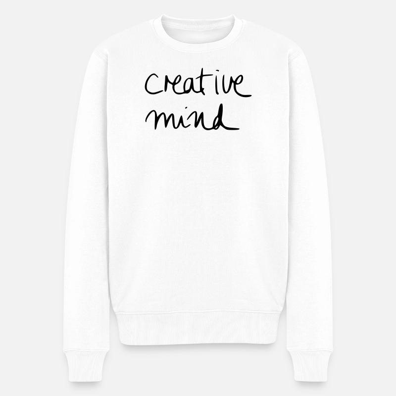 creative mind - Männer Premium Bio Pullover - Weiß
